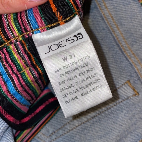 Multicolored striped lined Joe’s Jeans shorts - Picture 3 of 4